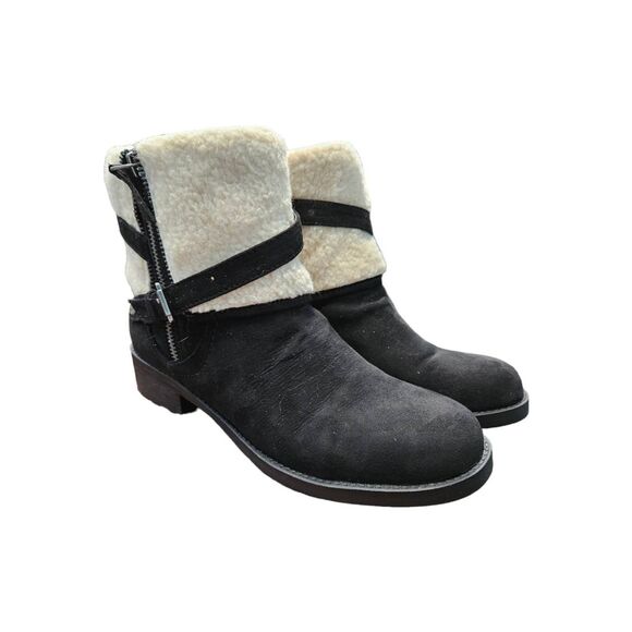 Liz Claiborne Jonsea Boots SZ 8.5 Ankle Boot Black - Picture 3 of 10